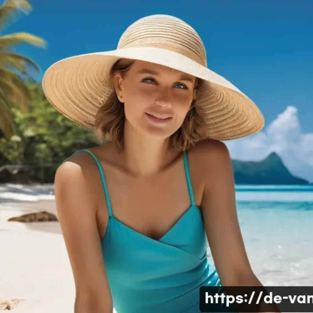 바누아투 여행자 보험 필요성 - "A German woman, in her late 20s, is sitting on a pristine, sandy beach in Vanuatu. She wears a mode...